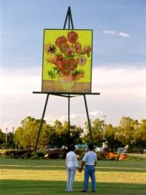 Van Gogh Sunflower Painting - New Castle Holiday 0
