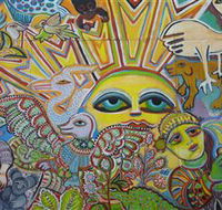 The Painting of Life by Mirka Mora - New Castle Holiday