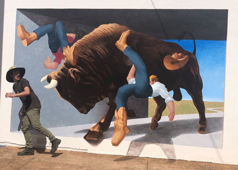 Big Bull Mural - New Castle Holiday 0