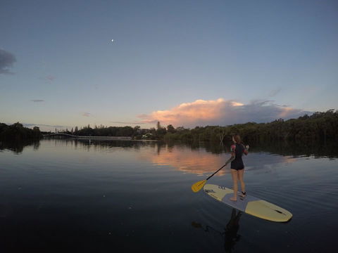 Paddleboard At Back Creek South West Rocks - New Castle Holiday 1