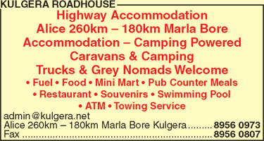 Kulgera Roadhouse - New Castle Holiday 1