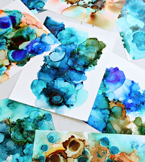 Alcohol Ink Art Class - New Castle Holiday 0