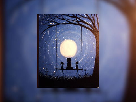 Grab A Glass Of Wine And Learn To Paint 'Moonrise'! - New Castle Holiday 0