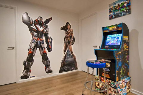 DC Vs Marvel Theme Ft Arcade Machine Pool Gym Sauna BBQ - New Castle Holiday 2